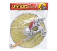 Kids Viking Shield Age 3+ And Weapon Set | Medieval Warrior Fancy Dress Costume | Children's Viking Accessories - Axe