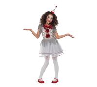 Kids Vintage Clown Costume Boy Girl IT Scary Halloween Horror Fancy Dress Child