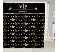 Kids Vip Print Shower Curtain Movie Theater Decor Movie Night Bath Curtain for Teens Decor Cinema Bathroom Shower Curtain Set Women Men Kids Bathroom Accessories 72x72 Inch