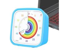 Kids Visual Countdown Timer - 10x10x6cm 60 Minute Timer Clock with PVC Disc Silent Timer for Classroom with Protective | Teacher Timer, Stud