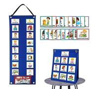 Kids Visual Schedule Calendar, Home Daily Routine Chart With 70 Picture Cards, Visual Timetable for Nursery Childminder Preschool Home, Weather Behavior Chores Reward Educational Chart for Children