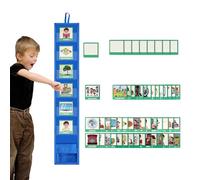 Kids Visual Schedule | Daily Routine Chart | Routine Daily Calendar, Kids Visual Behavioral Tool With 45 Activity & 9 Blank Cards For Travel, Classroom