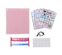 Kids Visual Schedule Portable Pocket Chart for Classroom Homeschool Children English