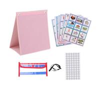 Kids Visual Schedule Portable Pocket Chart for Classroom Homeschool Children English