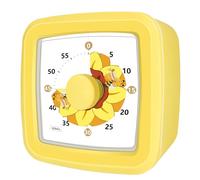 Kids Visual Timer 60 Minute - Countdown Visual Timer for Kids, Kitchen Timer for Cooking Classroom, Silent Mini Timer with Sunflower Cute Bee Pattern, Gift for Special Needs Adult Focus,Yellow