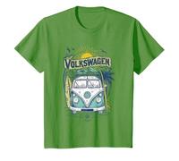 Kids Volkswagen Type 2 Campervan Catch The Waves Surfing Van Kids T-Shirt