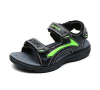 Kids Walking Sandals, Boys Sandals: Lightweight Walking Clogs Kid Comfortable Soft Sole Barefoot Sandal for Boy Non-Slip Breathable Kids Beach Shoes Green 12.5