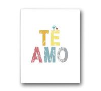 Kid's Wall Art"Te Amo" 11x14 Print for Boys, Girls or Baby's Room, Spanish 'I Love You', Nature Themed Nursery Decor, Colorful, Features Small Friendly Birds, Ready to Frame, Te Amo Phrase