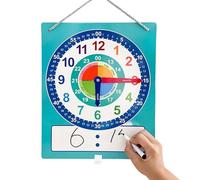 Kids Wall Clock, Dry Teaching Clocks for Kids, Time Practice Tool with Dry Erase Writing Area, Educational Resource for Classroom and Home Use