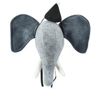 Beliani Kids Wall Decor Elephant Badou Cotton 36 Cm Grey