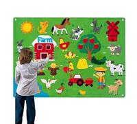 Kids Wall Felt Board - Felt 105x75cm | Interactive Sensory Kit, Sensory Wall Panel For Kids | Classroom Early Learning Home Play Activities For Children