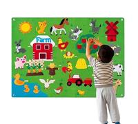 Kids Wall Felt Board - Interactive Sensory Storytelling Panel Set, Educational Montesori Play Kit, Soft Fabric Wall Activity Board | Early Learning Toy for Toddlerz Boys Girls Home Nursery Use