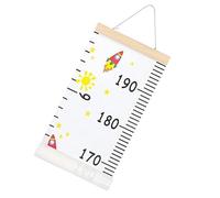 Kids Wall Height Measurement - Cord Hanger, Removable Kids Measuring Board, Reusable Height Record Roll, Nursery Roll Up Wall Art Piece | H