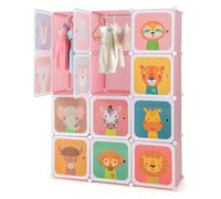 Kids Wardrobe 12-Cube Baby Closet Dresser Children's Storage Organizer