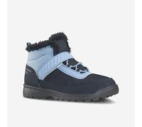 Kids’ Warm Waterproof Hiking Boots - Sh100 Hook And Loop Strap - Size 24-34