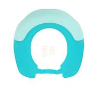 Kids Washing Hair Shield Silicone Elastic Widen Brim Baby Adjustable Shower Shield for Toddlers Bathing Protection 15 24 Inches Head Circumference (Green)