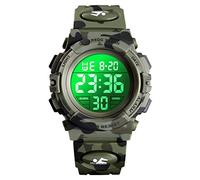 Kids Watch,Boys Watch for 3-15 Year Old Boys,Digital Sport Outdoor Multifunctional Chronograph LED 50 M Waterproof Alarm Calendar Analog Watch for Children with Silicone Band,Chronograph,Digital