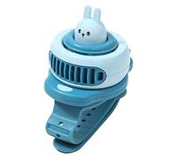 Kids Watch Fan ABS Adjustable Bracelet Three Speed Cartoon Mini Fan Watch Portable for Home (Blue)