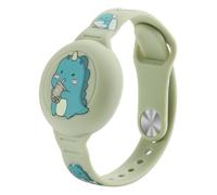 Kids Watchband for Apple Airtag, Silicone Bracelet Protective Case for AirTag, Anti-Lost Adjustable Wristband for AirTags, GPS Wristlet Protective Cover for Child/Toddlers (Avocado Dinosaur)