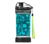 Kids Water Bottle, Tractor-themed Light-Up Sport Cup with 3D Glowing LED Tractor Light - 14 OZ Tritan BPA-Free - Camping, and Holidays (Tractor)