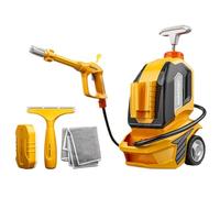 Kids Water Pressure Washer - Yellow Children Outdoor Sprayer, Interactive Spray Toy, Portable Cleaning Washer, Fun Role Play Water Jetts Machine | Pretend Cleaner for Backyard Garden Car Play