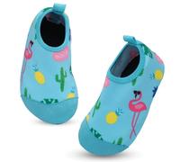 Kids Water Shoes Boys Girls Barefoot Soft Skin Quick Dry Non-Slip Swim Beach Shoes Toddler Lightweight Aqua Socks Pool Seaside Surf Garden Outdoor Sports Flamingo 8.5/9 UK Child