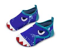 Kids Water Shoes Boys Toddles Baby Beach Shoes Swim Shoes Aqua Pool Swimming Socks Quick Dry Non-Slip for Children's Barefoot Shoes(Shark Blue 34/35)