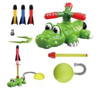 Kids Water Sprinkler Rocket Launch Game Cute Crocodile