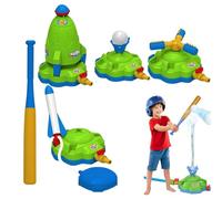 Kids Water Sprinkler | Toddler Sprinkler 4 in 1 Water Toys,Rocket Launch 360 Rotating Baseball Play Set, Interactive Toys for Ages 3-12 Garden Lawn Outside