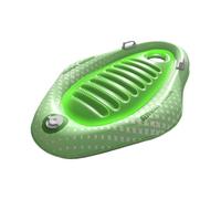 Kids Water Surf Board - Inflatable Swim Ring Float Board with Handle, Push Button Inflation Ski Boarding, Transparent Window for Lakes Beaches Backyard Toy
