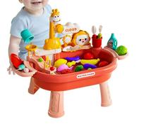 Kids Water Table, Outdoor Water Table for, ABS Kitchen Pretend Role Toys, Fun Fishing Game Included, Perfect for Preschool, Ideal for Daycare, Indoor, Camping, Patio, 60x33x44cm