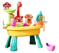 Kids Water Table | with Faucet Vegetable Tableware Toy,Kids Water Sand Activity Sensory Playset,for Children Aged 3+ Preschoolers Beach Backyard Pool Cognitive Development