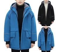 Kid's Waterproo Ski Jacket Girls Fleece Interchange Jacket Winter Coat Boys Snowboarding Jackets Outdoor Windbreaker Boys Winter Coats (Black, 14-15 Years)