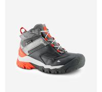 Kids’ Waterproof Hiking Shoes - Crossrock Mid 28 To 34 - Grey