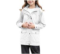 Kids Waterproof Jacket, Outdoor Jackets Jacket Boy Girls Raincoats with Hoods Waterproof Girl Wind Resistant Soft Lined Rain Coat with Hood for Boys Girls Toddler 1-15 Years
