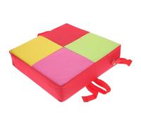 Kids Waterproof Oxford Cloth Booster Seat Chair Cushion Orange | Adjustable Compact Design, Pvc Lining, Back to School Use, Home the Go Random Color