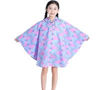 Kids Waterproof Raincoat - Hooded Long Sleeve Button Down Windproof Jacket with Pockets, Lightweight Reusable Solid Colour Outdoor Coat for Boys Girls Pink