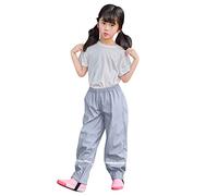 Kids Waterproof Trousers Boys and Girls Rainwear for Outdoor Play Mud Dirty Proof Trousers Casual Rain Pants for Kids Toddlers Fashion Unisex Waterproof Rain Over Trouser with Foot Rope