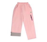 Kids Waterproof Trousers Boys Girls Fleece Lined Overtrousers Rain Pants | Ski Trousers Kids with Pockets Elasticated Waist Windproof Thermal for Jogging Hiking Outdoor School