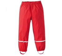 Kids Waterproof Trousers Boys Girls Lightweight Breathable Water Proof Rain Pants with Reflective Strips, Mud Proof Dirt Resistant Overtrousers Outdoor School Red