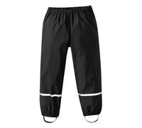 Kids Waterproof Trousers Boys Girls Solid Color Reflective Strips Rain Trousers Children Lined Mud Pants Dirty Proof Rain Pants Waterproof Outdoor Trousers Black