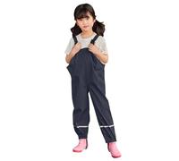Kids Waterproof Trousers Waterproof Dungarees with Pocket Adjustable Straps Overalls Solid Color Rain Pants Outdoor Rainy Day Daily Essentials Casual Wear Children Kid Outwear Waterproof Trousers