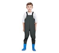 Kids Waterproof Trousers with Fishing Trousers Hunting Boots Rain Boots Boys Girls Toddler One-Piece Rain Dungarees Nylon Stylish Waterproof Windproof Mud Jumpsuit Breathable Outdoor Overalls