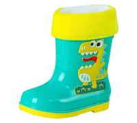 Kids Waterproof Wellies with Thermal Warm Liners Wellington Boots Non-Slip Traction Welly Boots for Safe Garden Play Lightweight Build Easy Movement Green