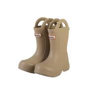 Kid's Waterproof Wellington Boots with Easy Pull-On Handles Non-Slip Soles Wellies for Safety in Cold Weather Unisex Style Welly Boots Age 3-11 for Rainy Day Play Coffee