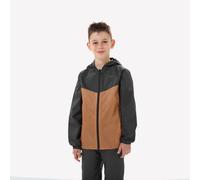 Kids’ Waterproof - Zipped Hiking Jacket - 7-15 years - MH100 - Brown