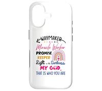 Kids Waymaker Miracle Worker Rainbow Boho Christian Case for iPhone 17