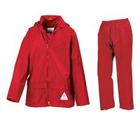 Kids weatherguard jacket and trouser red age 11-12