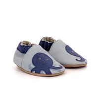 Kids Weird Octopus Leather Slippers blue