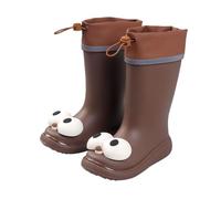 Kids Wellies Adjustable Non Slip Boys Girls Rain Boots Comfy Cute Cartoon Big Eyes Pattern Waterproof Lightweight Wellington Boots Toddler Welly Snow Boots Kids Unisex blue pink yellow sky blue